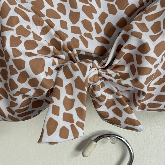 NWOT Brown and White Patterned Bikini Set - Picture 5 of 7